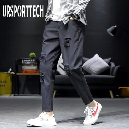 Мужские обтягивающие джинсы URSPORTTECH China At AliExpress