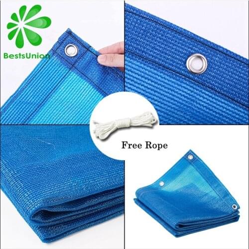 Thicken Blue Sun Shade Net Anti-UV HDPE Garden Shading Net Outdoor Balcony Safety Privacy Net