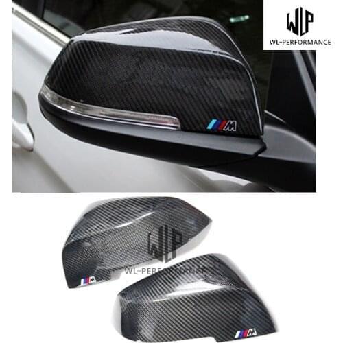 Car Door High Quality Carbon fiber Replacemrnt RearView Mirror Cover M3 Logo Car Styling For BMW 3 Series F30 F35 M3 2012-UP