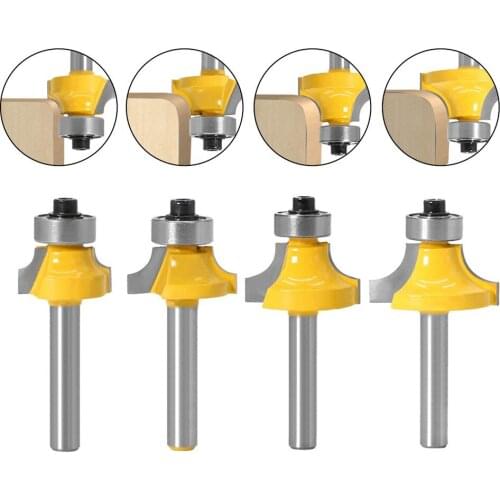 1Pc 6MM 45 Degree Lock Miter Router Bit Tenon Milling Cutter Woodworking Tool For Wood Tools Shank Corner Round Over Router Bit