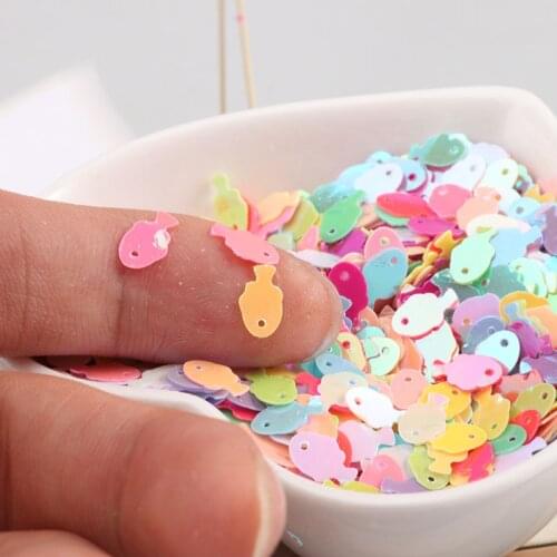 10g/bag 5*7mm Colorful Fish Sequins DIY Slime Material Sequins Lentejuelas Fittings for Needlework Craft Costume Jewelery 720pcs