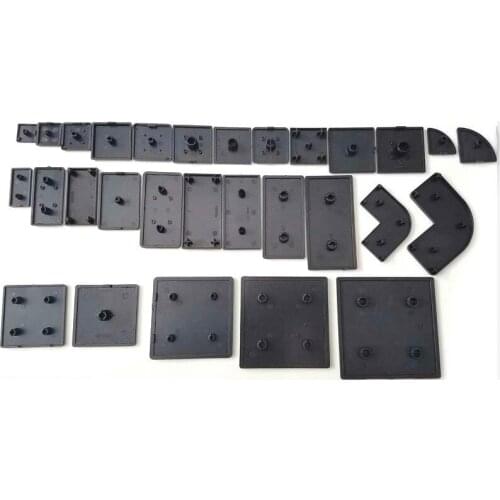 10PCS BLACK Nylon End Cap Cover Plate CNC 3D Printer Parts for EU Aluminum Profile 2020/2040/3030/3060/4040/4080/4545/5050/6060