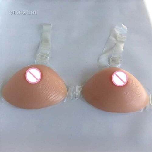 1000g Dcup breast forms silicone for crossdresser triangle realistic fake breasts with straps drop shipping wholsale