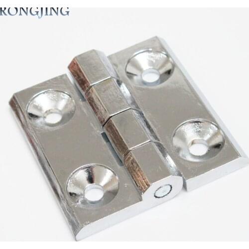 2pcs Zinc Alloy Thicken Iron Door Hinge Machine Tool Accessories Industrial Hinge Surface Mounted One Way Hinge 40X40MM