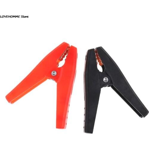 2 Pcs/lot Plastic Electrical Clip Clamp 90mm Length Fully 100A Insulated Car Battery Crocodile Alligator Clip
