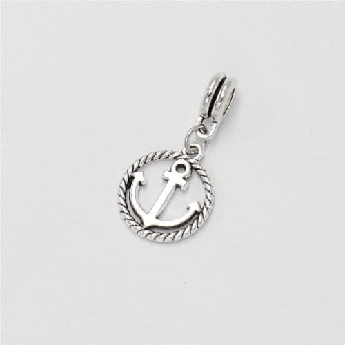 Fashion Cute Metal Beads Anchor Charm Pendants Suitable for Womens Necklace Bracelets Jewelry Making