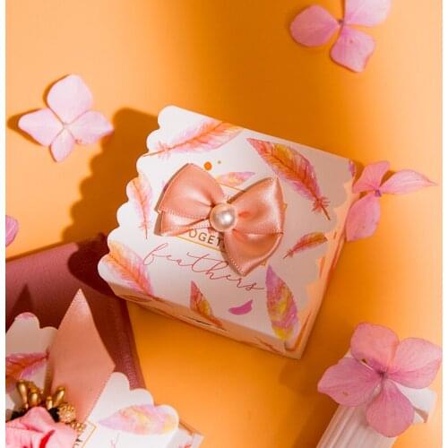 2020 Married Wedding banquet decoration free guests exquisite gift article original pink girl heart joyful cartons sugar boxes