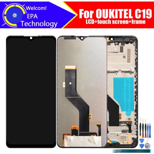 6.49 inch OUKITEL C19 LCD Display+Touch Screen Digitizer Assembly 100% Original New LCD+Touch for C19+Tools