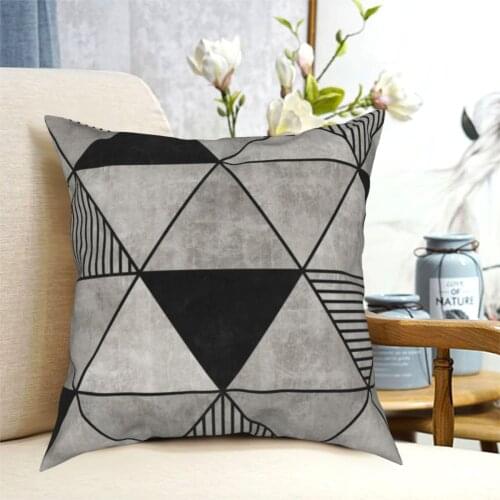 Concrete Triangles Nordic Line Art Pillowcase Soft Polyester Cushion Cover Decorative Pillow Case Cover Home Zipper 45X45cm