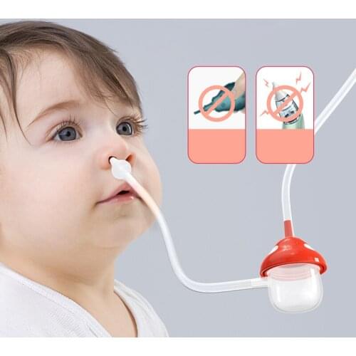 Baby Nose Clean Mushroom Silicone Infant Nasal Aspirator Wash Nasal Inhaler Baby Care