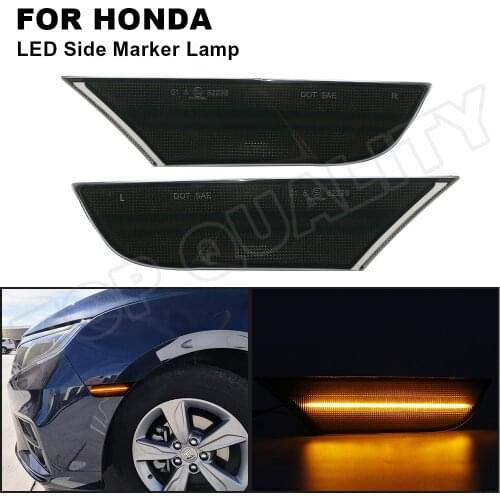 For Honda Odyssey 2018 2019 2020 LED Fender Side Marker Lamp Turn Signal Light Car styling Smoked / Clear Lens Amber