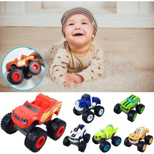 Monsters Truck Toys Machines Car Toy Russian Classic Blaze Cars Toys Model Gift Diecasts Toy Vehicles Engineering Best Toy Track