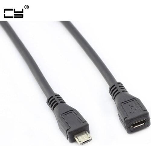 Micro USB Male to Female USB 2.0 Cable Converter Extension Adapter 25cm