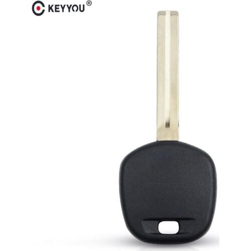 KEYYOU 10X For Toyota For Lexus Transponder Blank Car Key Shell Case With Uncut 46mm Key Blade Chip Case
