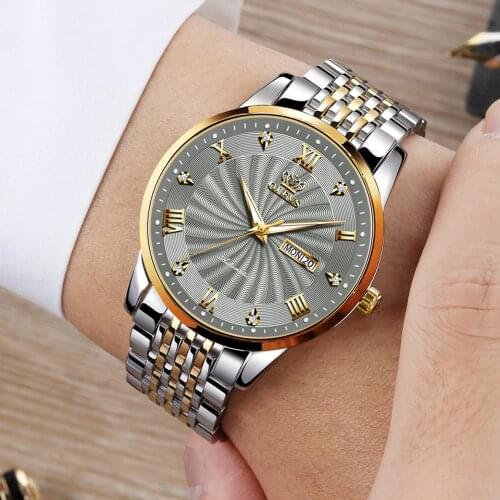 OLEVS Men Mechanical Watch Top Brand Luxury Automatic Watch Sport Stainless Steel Waterproof Watch Men Montre homme 6630
