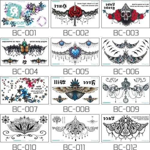 New Arrival 2019 Super Beautiful Wings Tattoo Designs Waterproof Body Temporary Fake Arm Back Cheast Sternum Tatoo Sticker