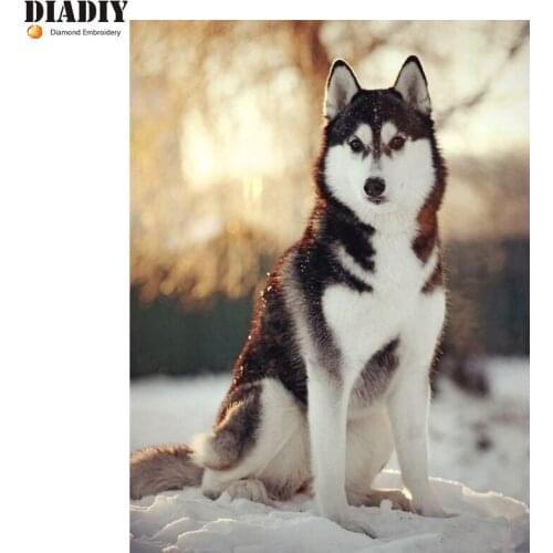 NEW Arrival 5D Full Square/Round Diamond Painting Cross Stitch animal Diamond Embroidery Diamond Mosaic Snow Wolf