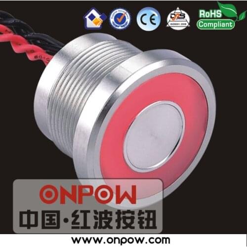 ONPOW 22mm illuminated piezo switch IP68(CE, RoHS) PS225P10YNT1R12L