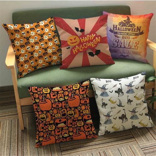 Halloween creative cartoon Cushion Cover pumpkin skull Pillow Cases Chair Car Sofa Pillow Cover Home Decorative Pillow BZ-227