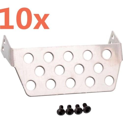 10 Pieces RC Cars Aluminium Alloy Front Rear Chassis Armor Protection Plate For 1/10 RC Crawler Car Traxxas RC4WD TRX-4 TRX4 T4
