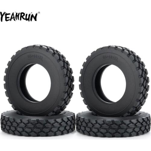 YEAHRUN 1/2/4Pcs Rubber Rocks Tyres 22mm/25mm Width Wheel Tires For 1/14 Tamiya Trailer Tractor RC Truck Car