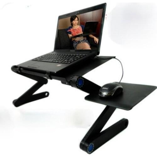 Bed computer desk Cooling laptop desk stand bed desk/lazy aluminum folding table Storage Holders & Racks shelf organizer