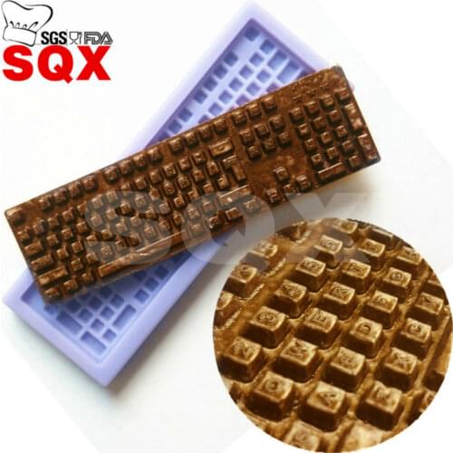3D Keyboard Letter Silicone Fondant Mould Cake Decor Chocolate Baking Ice Mold kitchen supplies silicone mold MR24