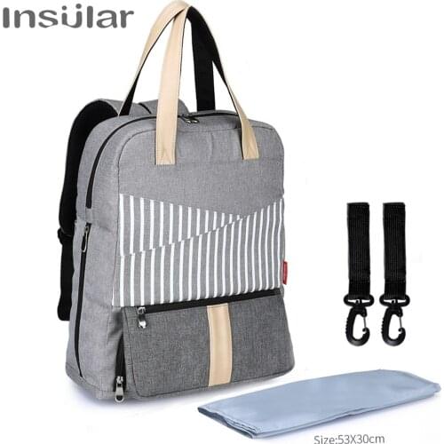 Insular Mummy Maternity Diaper bag baby stroller bag Multi-function Nursing Bag shoulder backpack Dual-use Baby Care Nappy bag