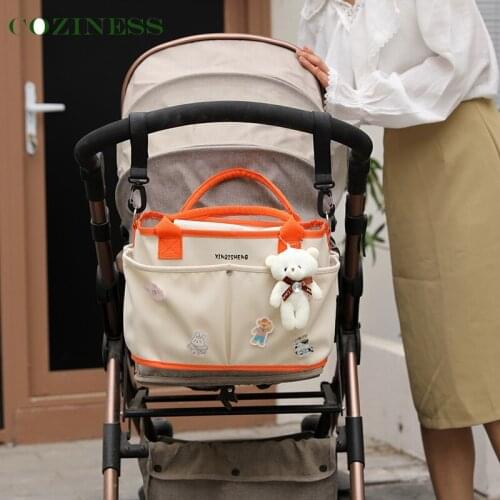 COZINESS Portable Infant Mommy Bag Female Multi-Function Large Capacity Bags One Shoulder Newborn Waterproof Bottle Bags