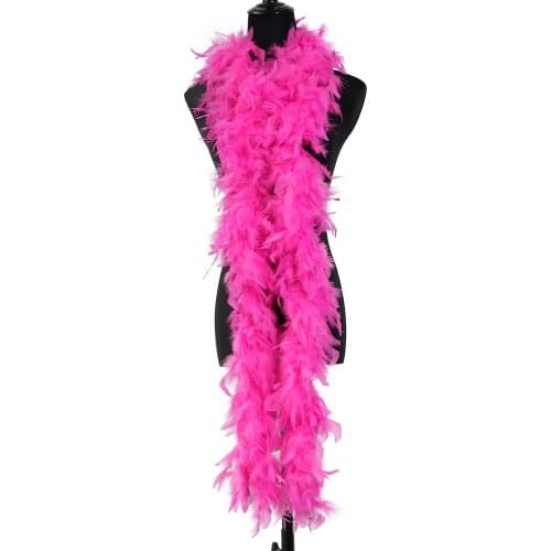 Dark Pink Turkey Marabou Feather Boa 2 Meter Wedding Clothing Scarf 60 Grams Dyed Diy dance Party shawl plume crafts