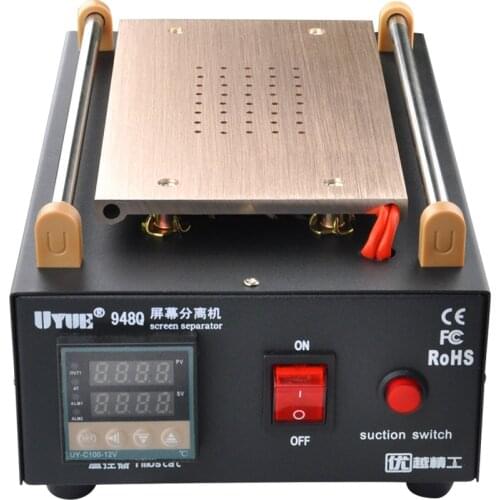 UYUE 948Q Built-in Pump Vacuum Metal Body Glass LCD Screen Separator Machine Max 7 inches + Cutting Wire 100M With silicone mat