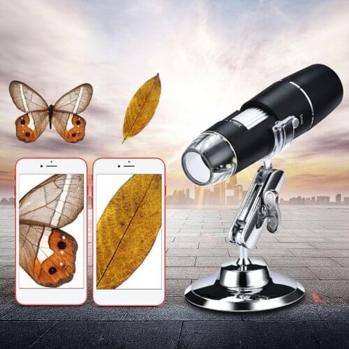 WiFi 1000X Digital Microscope 8-LED Light Magnifier Video Camera For iPhone iOS/Android