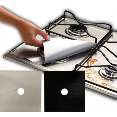 4pcs/set Gas Stove Cooker Protectors Cover/Liner Clean Mat Pad kitchen gas stove Stovetop Protector Kitchen Accessories