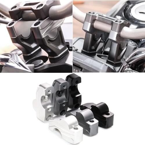 Motorcycle Handlebar Riser Bar Mount Handle Clamp FOR HONDA CB650R CB1000R CRF1000L CRF1100L CRF 1100L CB 650R Black/Silver