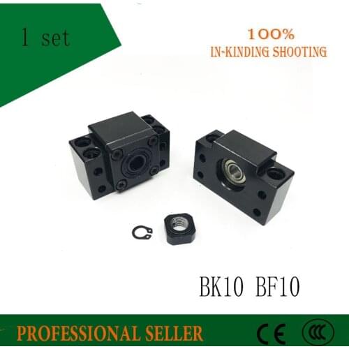 1SET BK10 BF10 Ballscrew sfu1204 Support BK10+BF10 1204 ballscrew End Supports CNC Parts for Ball Screw RM1204 Ballscrews