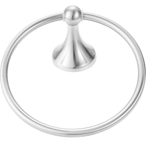 1 PC Wall-Mounted Towel Ring Round Hanger Towel Holder Rack Stainless steel Hanging Towel Bar Bathroom Accessories Hardware