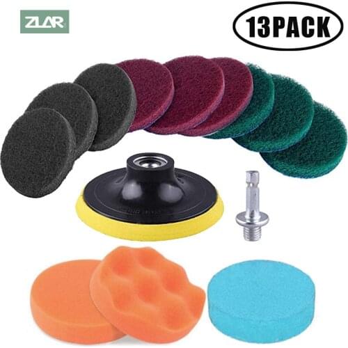 13PCS Electric Drill Brush Scrub Pads Grout Power Drills Scrubber Cleaning Brush Tub Cleaner Tools Kit for Car Kitchen Wall