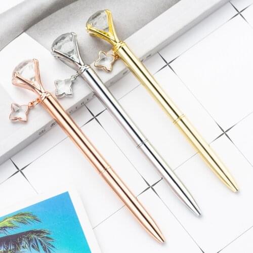 20 Pcs Per Set Diamond Metal Ball Point Pen New Style Pendant Pen Wholesale