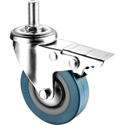 Heavy Duty 75mm Swivel Castor with Brake Trolley Casters wheels for Furniture, Set of 4