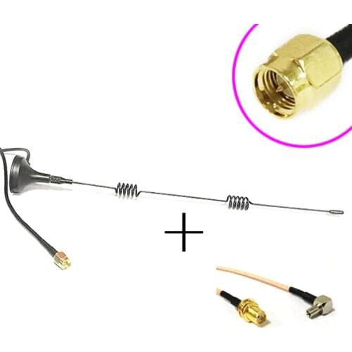 5dBi 3G Antenna SMA male 800-2170 MHZ magnetic base aerial Modem antenna + TS9 to SMA female bulkhead nut RG316 Pigtail 15cm