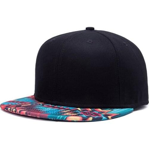 2021 New women hip-hop flower hat brim colorful pattern baseball hat straight buckle men snapback cap outdoor sports sun hat