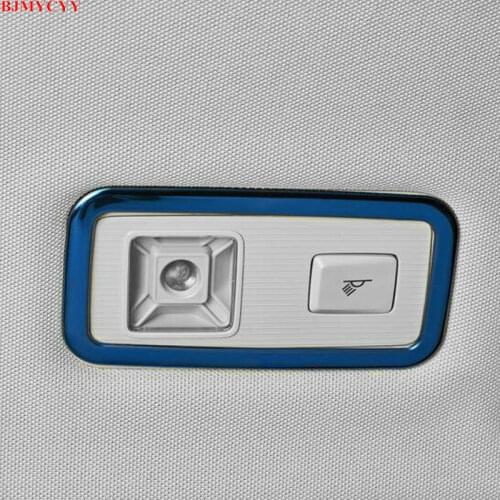 BJMYCYY 2PCS/SET Stainless steel decorative frame of reading light in the back of car for Volkswagen vw T-Roc TROC 2018 2019