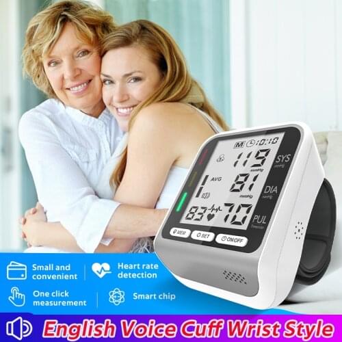 Watch Blood Pressure Monitors Electronic Mini Wrist Sphygmomanometers Digital Household Tonometer LCD Display Tensiometer