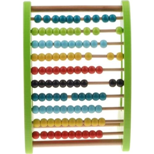 Wooden 10 Rows Abacus Counting Game Montessori Mathematical Early Learning Educational Toys Gift for Children Kids Toddlers