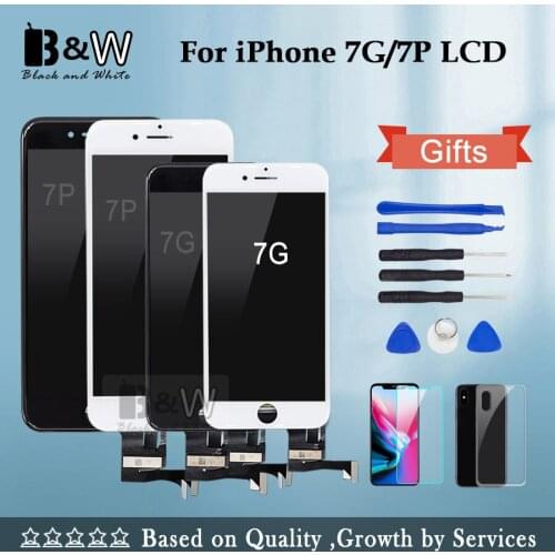 Ecran For iPhone 7 7P LCD Screen Replacement High Quality With Ear Mesh +Sensor Ring +Camera Ring 100% Test Guarantee