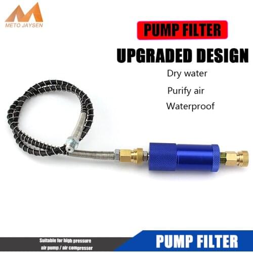 PCP Paintball 8MM High Pressure Pump Filter 40mpa 50cm Hose M10x1 Water-Oil Separator Air Filtering Quick Connector