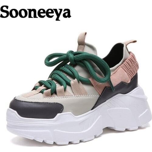Sooneeya Sneakers Women Black Running Shoes 2020 Height Increasing Sports Shoes Woman Chunkey Shoes Wedge Shoes Chaussures Homme