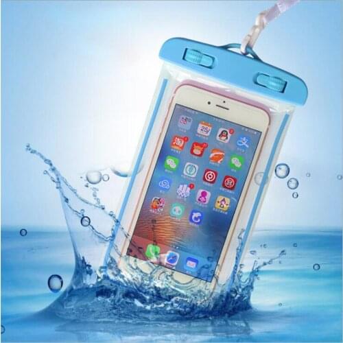 Summer Luminous Waterproof Pouch Swimming Gadget Beach Dry Bag Phone Case Cover Camping Skiing Holder For Cell Phone 3.5-6.5Inch