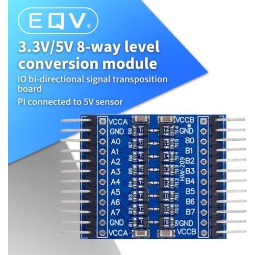 8 channel level conversion module two-way conversion between 3.3V and 5V IO access 5V sensor for Raspberry Pi