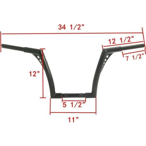 Motorcycle Motorbike Handlebar Rise Ape Hangers 12inch Replacement for Harley
